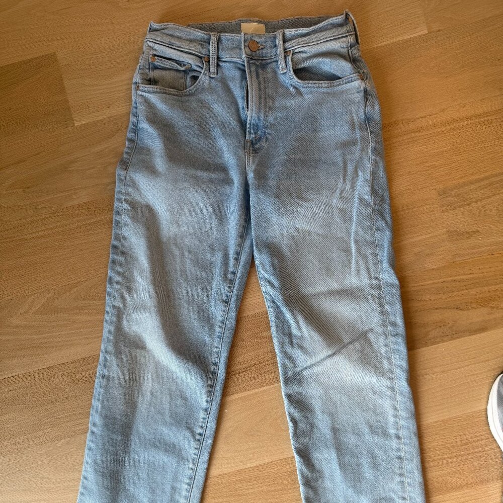MOTHER The Rambler High-Rise Straight-Leg Ankle Jeans
